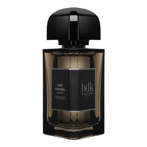 Black perfume bottle with 'bdk parfums' label on a white background