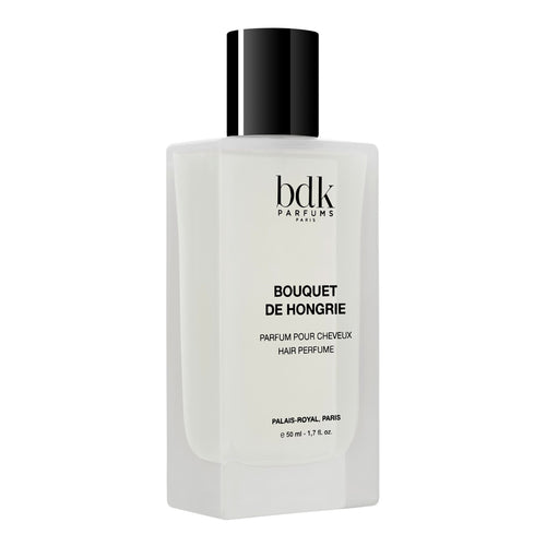 Bottle of bdk Parfums hair perfume on a white background