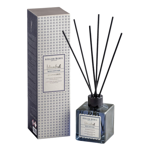 Atelier Rebul diffuser with packaging on a white background