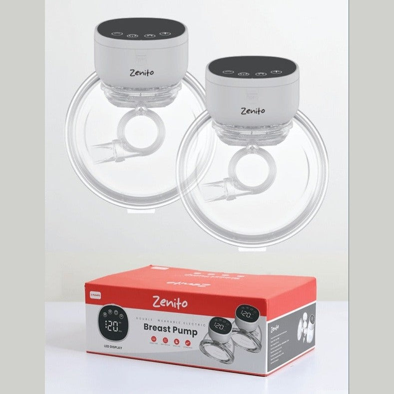 Zenito Electric Double Wearable Breast Pump Hands-Free Silent Milk Extractor