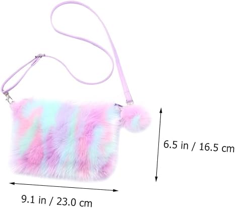 Rainbow Plush Crossbody Bag