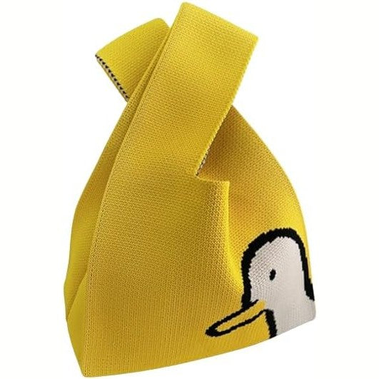 Yellow Duck Knot Wrist Tote Bag