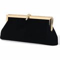 Black Suede Rhinestone Evening Clutch