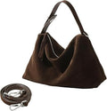 Genuine Suede Slouchy Hobo Tote Bag