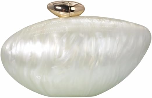 Pearl Shell Acrylic Evening Clutch
