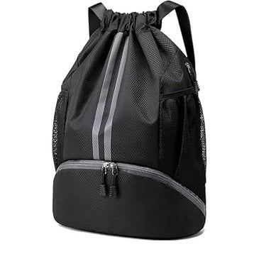 Sports Drawstring Backpack – Black