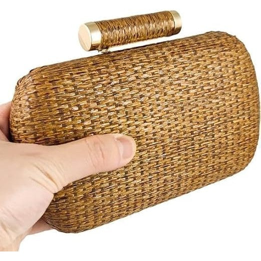 Straw Rattan Clutch Bag