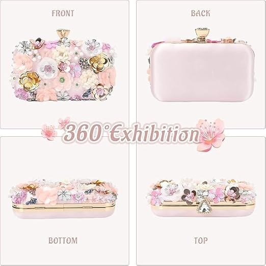 Floral Evening Clutch Bag