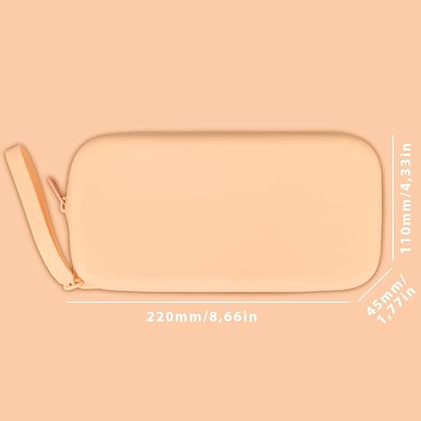 Silicone Wristlet Clutch Bag – Apricot