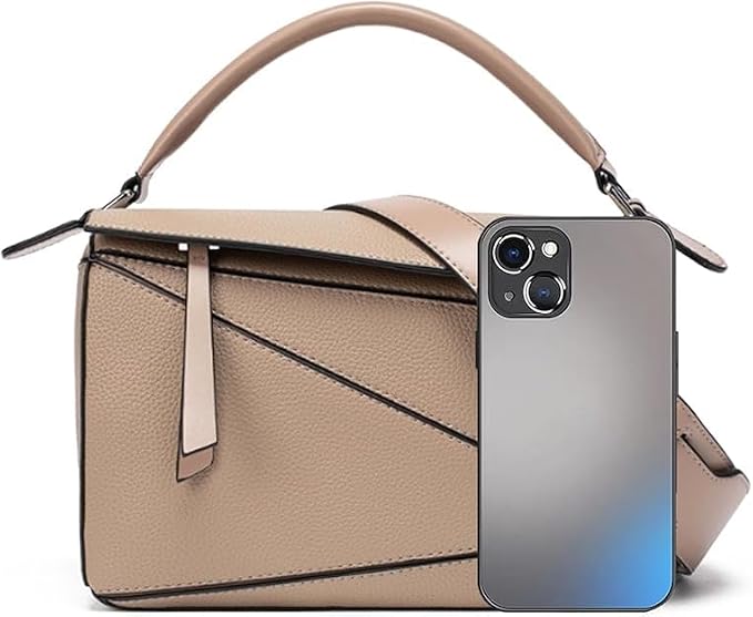 Geometric Crossbody Handbag – Khaki