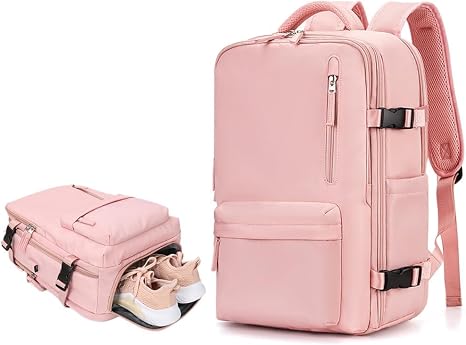 40L Pink Travel Backpack – Carry-On & Laptop