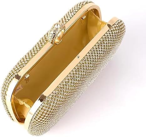 Gold Rhinestone Evening Clutch