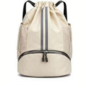 Sports Drawstring Backpack – Beige