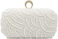 Pearl Beaded Bridal Clutch Bag