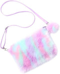 Rainbow Plush Crossbody Bag