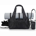 Gym & Travel Duffel Bag with Shoe Compartment – Black