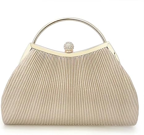 Sparkly Champagne Gold Evening Clutch Purse