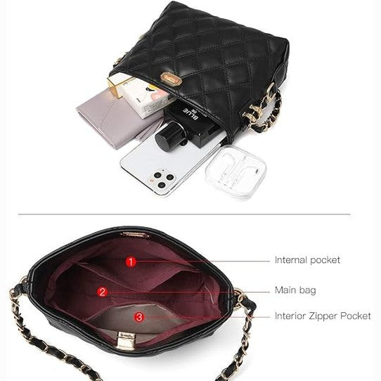 Quilted Crossbody Shoulder Bag