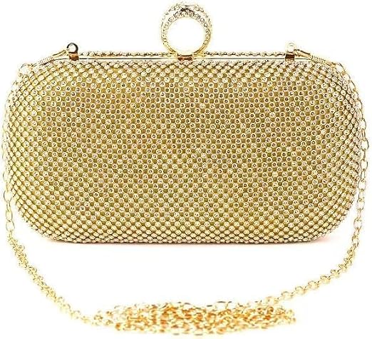 Gold Rhinestone Evening Clutch