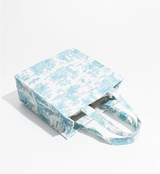 Small Toile Shopper Bag – Blue