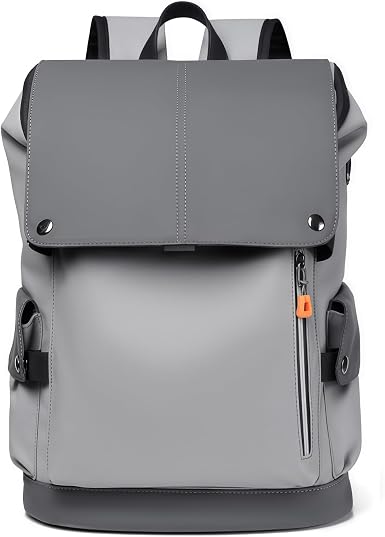 Grey Expandable Travel Backpack 17 Inch Laptop Bag