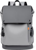 Grey Expandable Travel Backpack 17 Inch Laptop Bag
