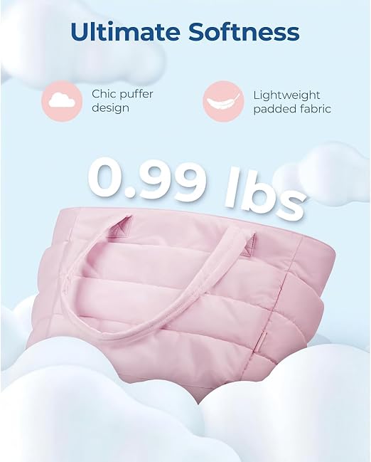 Puffy Lightweight Large Tote Bag