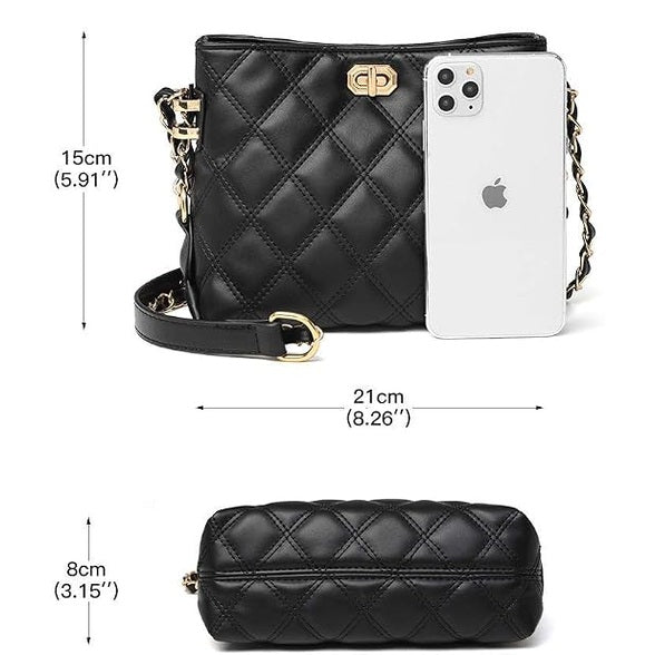 Quilted Crossbody Shoulder Bag