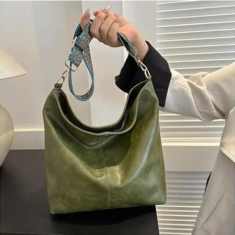 Women's Green Shoulder & Crossbody Tote Bag