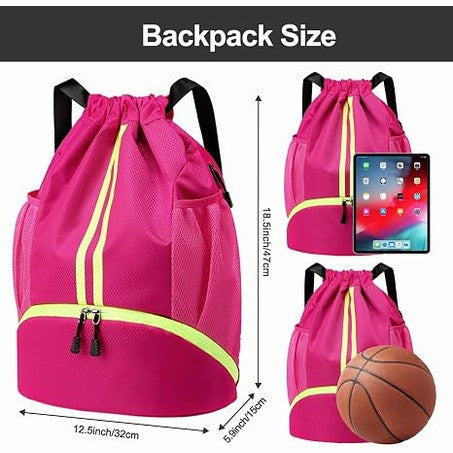 Sports Drawstring Backpack – Pink