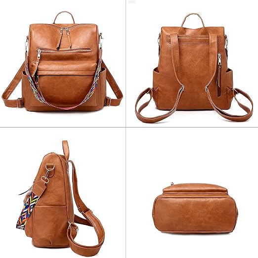 Convertible Leather Backpack Purse