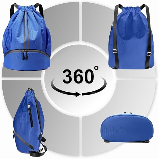 Sports Drawstring Backpack – Blue