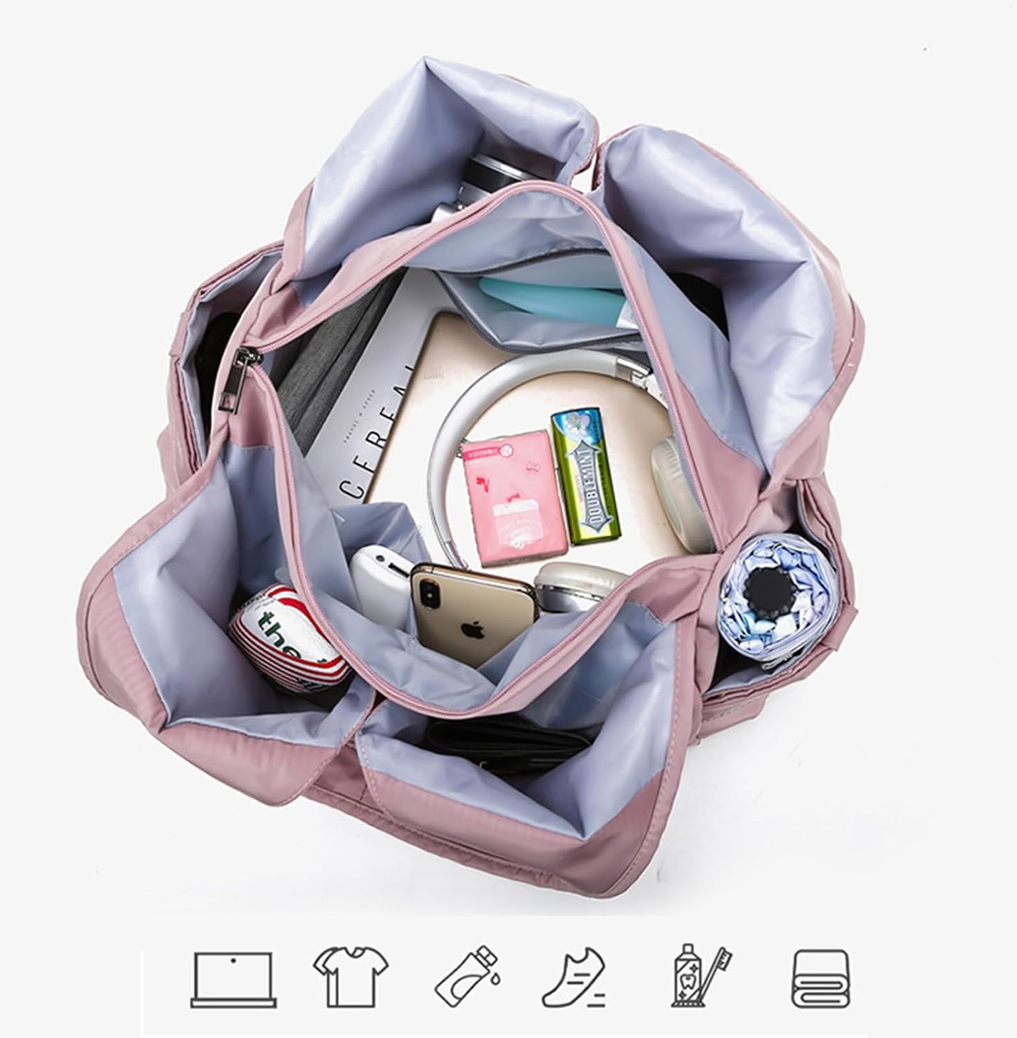 Waterproof Yoga & Gym Tote Bag – Pink