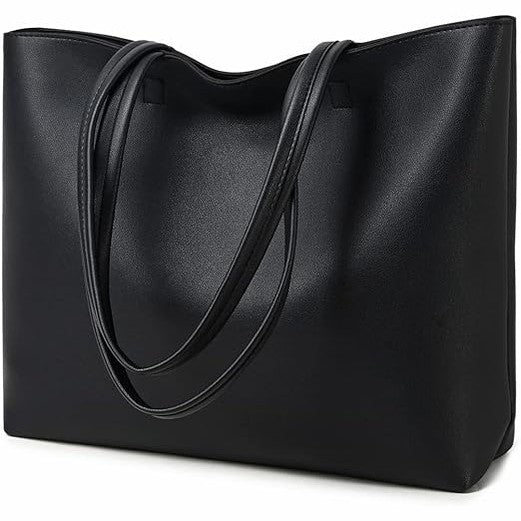 Ladies Tote Bag – Black PU Leather