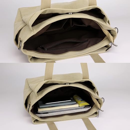 Canvas Tote Crossbody Bag