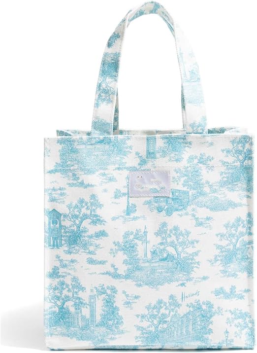 Small Toile Shopper Bag – Blue