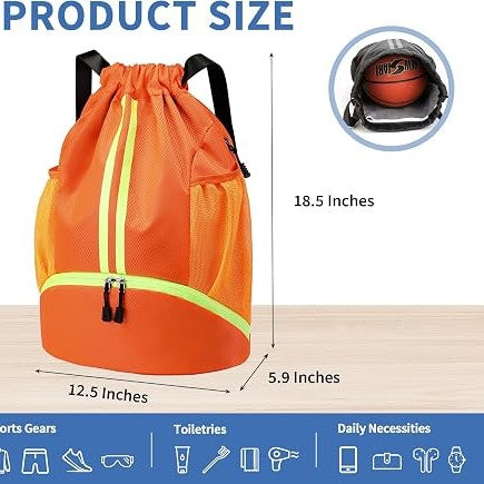 Sports Drawstring Backpack – Orange