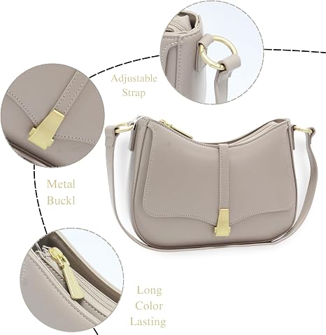 Taupe Crescent Shoulder Bag