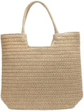 Woven Straw Beach Tote Bag