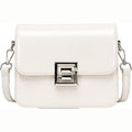 White Glossy PU Leather Crossbody Bag