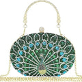 Peacock Crystal Evening Clutch