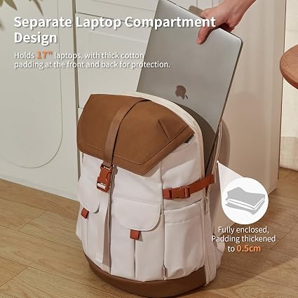 Large Travel Laptop Backpack 17 Inch – Chestnut Brown