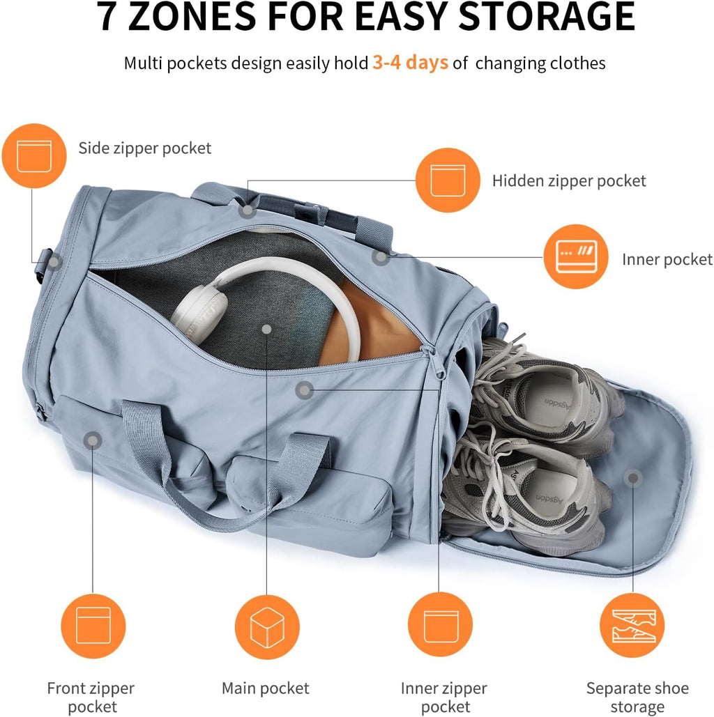 32L Travel Duffel Gym Bag – Phantom Blue