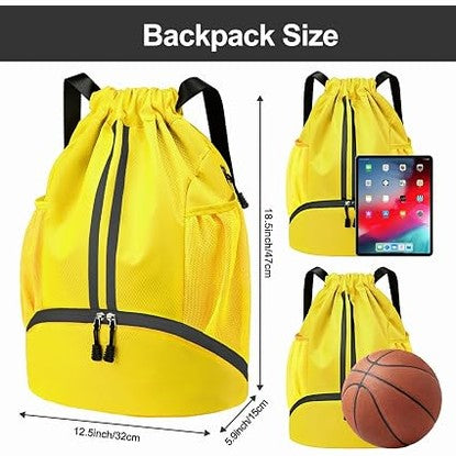 Sports Drawstring Backpack – Yellow