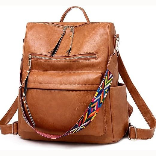 Convertible Leather Backpack Purse