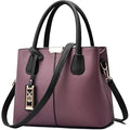 Women's Shoulder Tote Bag – Purple Black, Medium