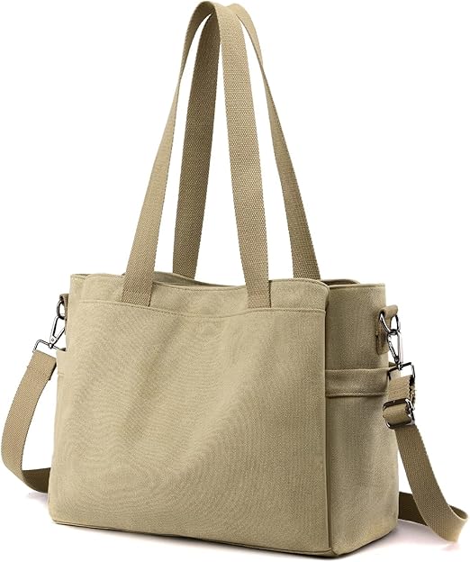 Canvas Tote Crossbody Bag