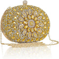 Gold Rhinestone Evening Clutch Bag