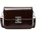 Glossy PU Leather Crossbody Bag