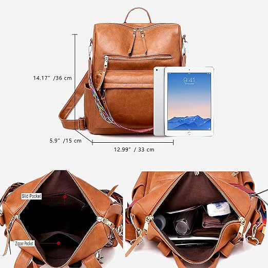 Convertible Leather Backpack Purse